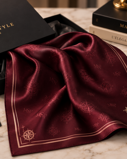 Foulard Compass Bordeaux