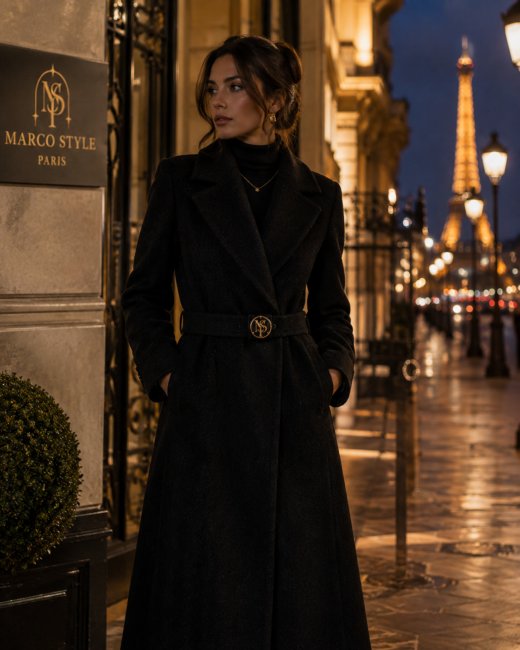 Manteau Minuit Paris Noir
