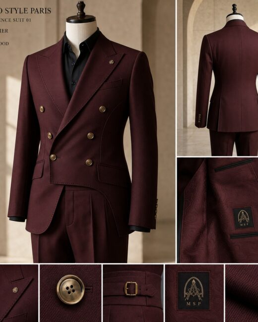 Costume Présence 01 — Bordeaux Profond