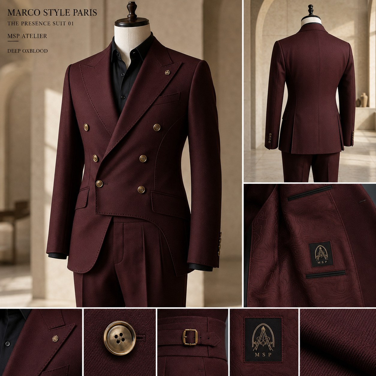 Costume Présence 01 — Bordeaux Profond