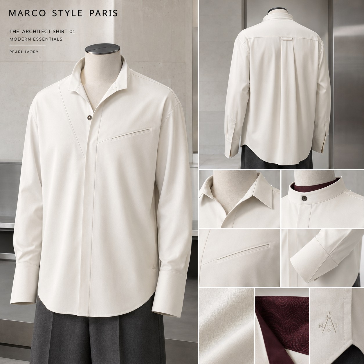 Chemise Architecte 01 — Ivoire Perlé