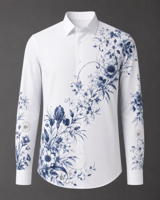 Chemise Porcelaine Bleue