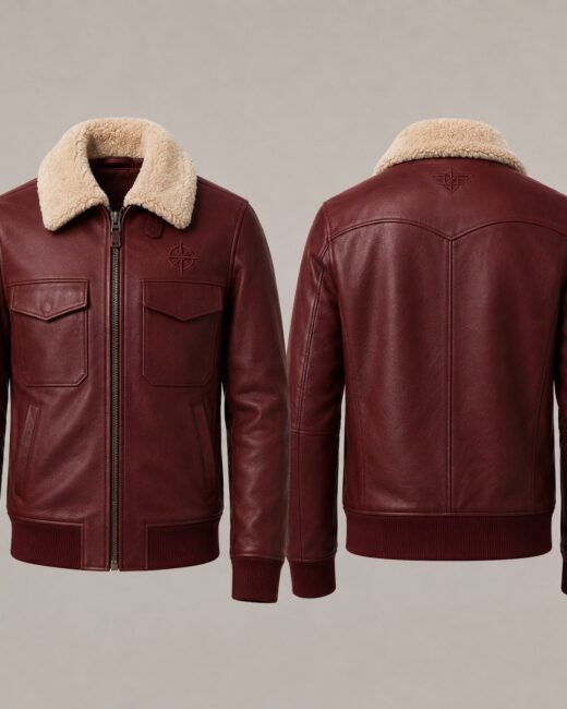 Blouson Aviateur Bordeaux Profond